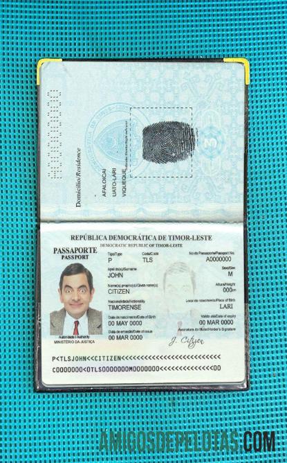 Foto do passaporte de Timor Leste baixar para verificação